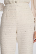 Maleva Ecru Tweed trousers
