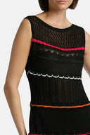 CASSIDE BLK FUSCORNG LONG DRESS