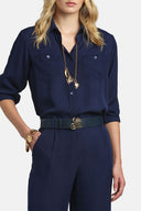 LS -DANVILLE BELT - DARK BLUE 0883/GOLD