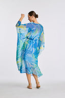 Gabie Bleu Patterned kaftan dress