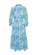 Chlea Bleu Floral Printed Dress
