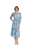 Chlea Bleu Floral Printed Dress
