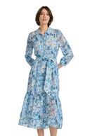 Chlea Bleu Floral Printed Dress
