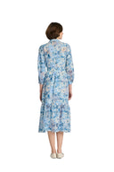 Chlea Bleu Floral Printed Dress