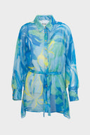 Gabie Bleu Long Sleeve Liquette