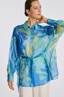 Gabie Bleu Long Sleeve Liquette