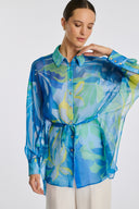 Gabie Bleu Long Sleeve Liquette