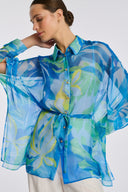 Gabie Bleu Long Sleeve Liquette