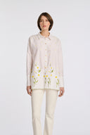 Quamila Blanc Long Sleeve Liquette