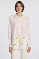 Quamila Blanc Long Sleeve Liquette