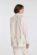 Quamila Blanc Long Sleeve Liquette
