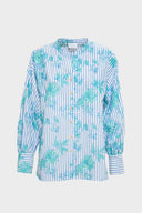 Giliane Bleu Long Sleeve Liquette