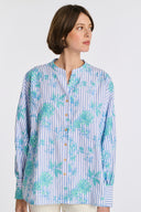 Giliane Bleu Long Sleeve Liquette