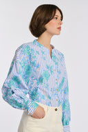 Giliane Bleu Long Sleeve Liquette