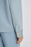 Fadili Jean Tweed and denim overshirt