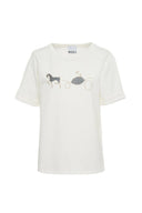 Gaffa Ecru Sequins Tâ€‘Shirt