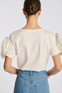 Gaffa Ecru Floral Sleeved T-Shirt