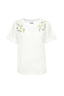 Mint Ecru Short Sleeve Daisy Tâ€‘Shirt