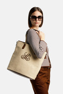 IDENTITA OFF WHT/BRWN BAG