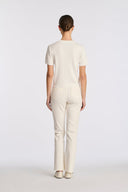 Fidgi Ecru Pointelle knit jumper