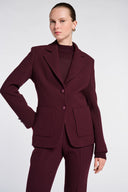 Carlen Long Sleeve Jacket - Bordeaux