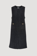 MANGO SLEEVELESS BELTED JACKET – NOIR