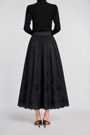 QUARINE LONG PLEATED MAXI SKIRT – NOIR