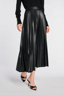 AVANA ACCORDION PLEATED LONG SKIRT – NOIR