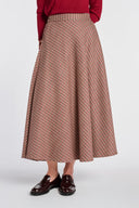 CHARLEY LONG STRAIGHT SKIRT – BORDEAUX