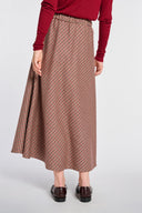 CHARLEY LONG STRAIGHT SKIRT – BORDEAUX