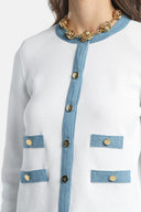 LS -CAPOTRENO JACKET - WHITE/BLUE