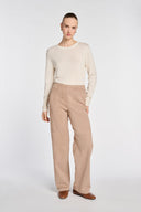 GINO RELAXED WIDE-LEG TROUSER – BEIGE