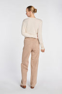 GINO RELAXED WIDE-LEG TROUSER – BEIGE