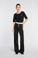 GIUSEPPE WIDE-LEG KNIT TROUSER – NOIR