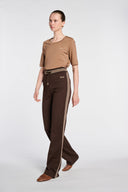 GAFFA BARREL-LEG CASUAL TROUSER – CHOCOLATE