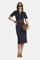 LS -CORVARA DRESS - BLUE/BLUE