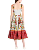 Dolce & Gabbana White Vegetables Sleeveless A-line Dress