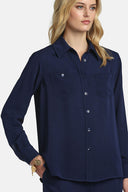 LS -BERSAGLIO BLOUSE SHIRT - OCEAN BLUE