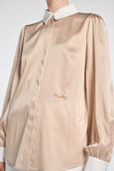TOMAS CLASSIC COLLARED BLOUSE – BEIGE