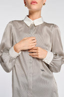TOMAS CLASSIC COLLARED BLOUSE – NOIR