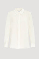 MONROE SATIN V-NECK BLOUSE – ECRU