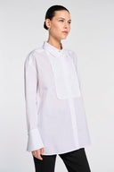 ANAEL STRAIGHT-CUT SHIRT – BLANC