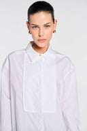 ANAEL STRAIGHT-CUT SHIRT – BLANC