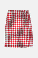 LS -TACCHEGGIO SKIRT - VAR RED CREAM BLACK