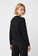 MALO FLORAL PRINT CARDIGAN – NOIR