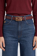 MOTO CLASSIC LEATHER BELT – BORDEAUX