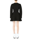 Dolce & Gabbana Black Cotton Long Sleeves A-line Mini Dress