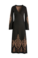 COLOGNOLA BLKTOBACC LONG DRESS