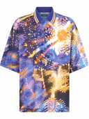 Dolce & Gabbana Multicolor Luminarie Print Cotton Casual Shirt