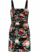 Dolce & Gabbana Black Floral Sequin Sleeveless Sheath Dress